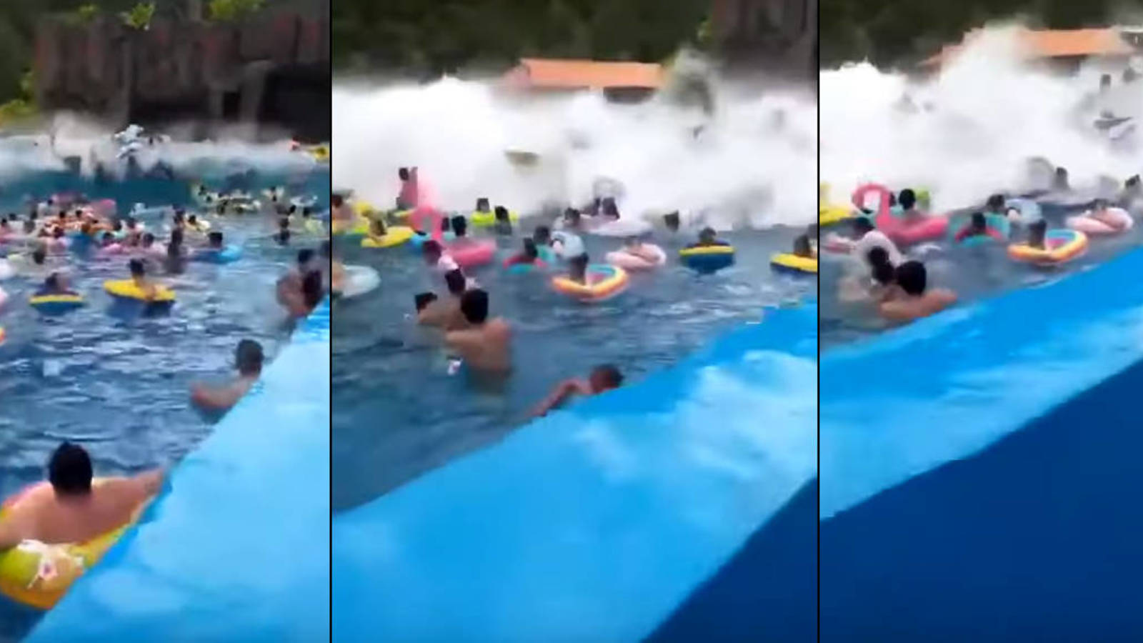 ¡Aterrador! Tsunami fue creado en una piscina de olas dejando 44 heridos (+Videos)