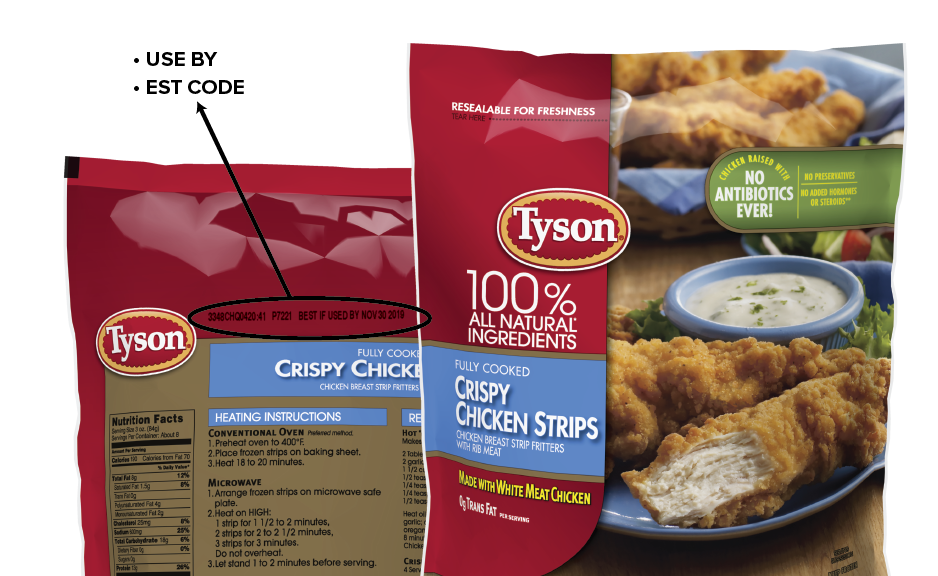 5 toneladas de pollo de Tyson Foods serán retirados por contaminación de EEUU