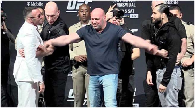 Covington y Masvidal calentaron el ambiente  para el UFC 272