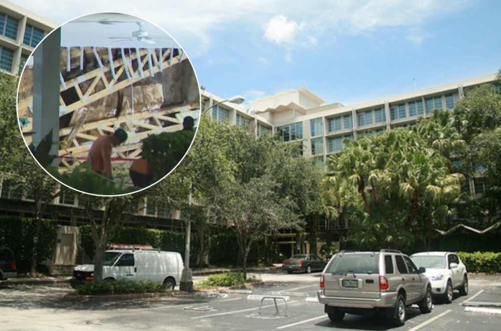 Colapsa parte del techo en residencia de la Universidad de Miami tras fuertes lluvias