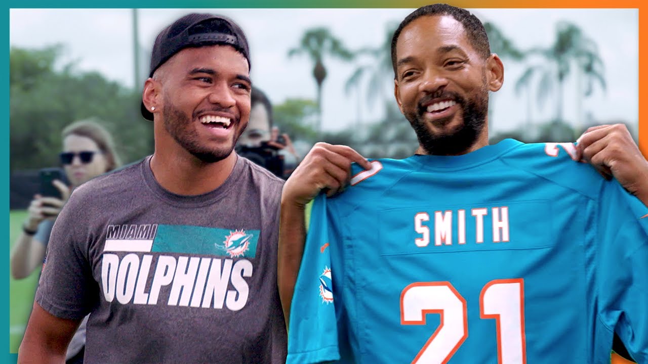 Will Smith entrenó con el mariscal de campo de Dolphins Tua Tagovailoa