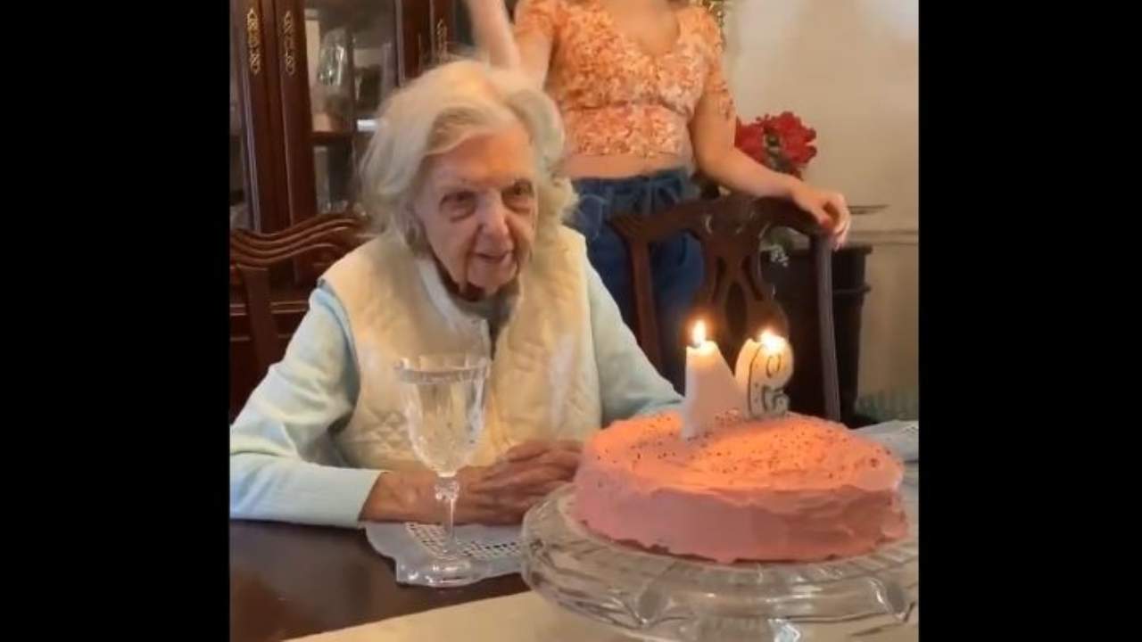 Descubre el macabro deseo de cumpleaños que pide abuela en su cumpleaños 94 (Video)