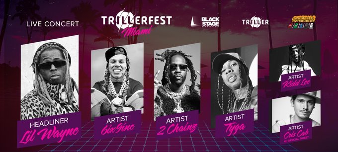 Cómo ver la actuación de Lil Wayne, 6ix9ine y otros en el Trillerfest Miami