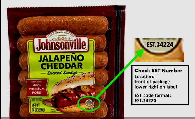 ¡Alerta! Empresa Johnsonville alerta sobre la distribución de 95,000 libras de salchichas presuntamente contaminadas
