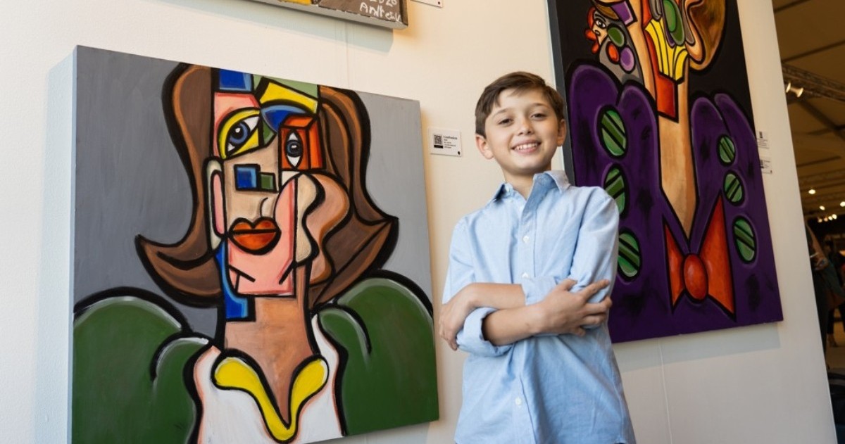 Niño de 10 años fue la sensación en la Miami Art Week