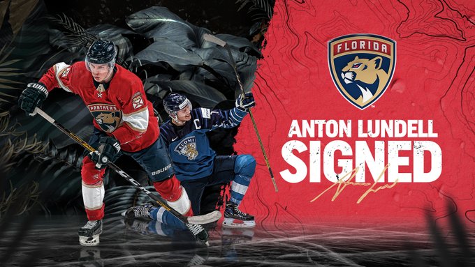 Florida Panthers anunció la contratación de Anton Lundell