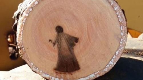 ¡Milagroso! Imagen de Jesús en árbol recién cortado se vuelve viral