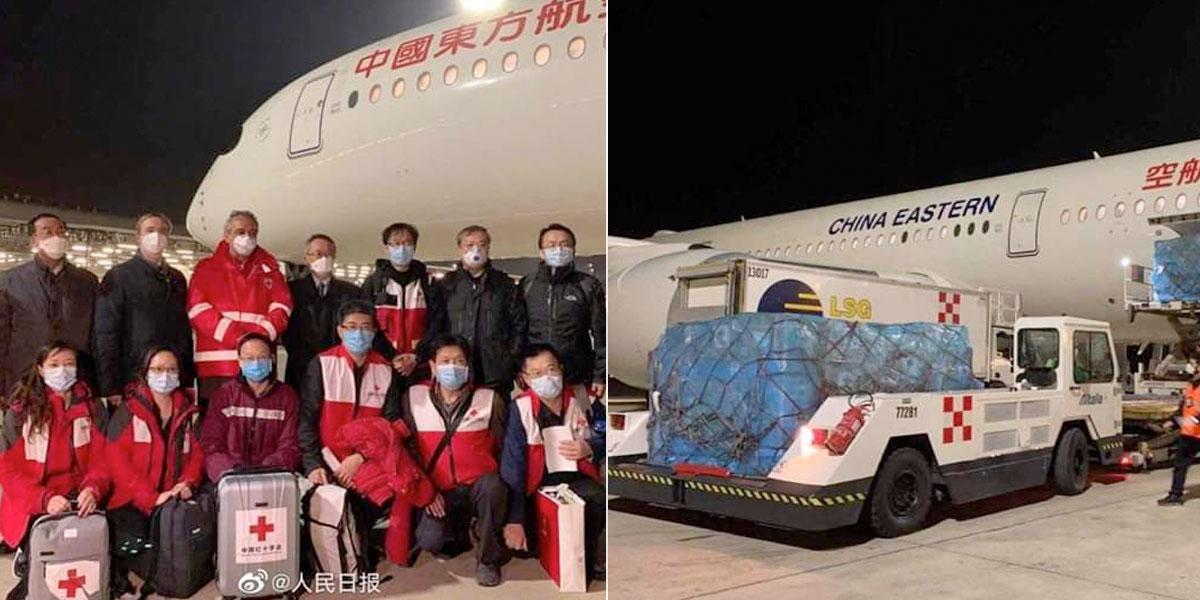 Coronavirus: Llegan a Italia expertos de China para combatir Covid-19