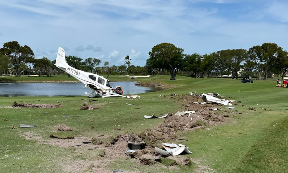 Una avioneta se estrella en un campo de golf de Key Largo