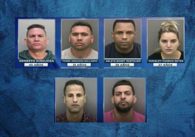 Detuvieron banda de 6 cubanos por robos de más de 1 millón de dólares en Florida