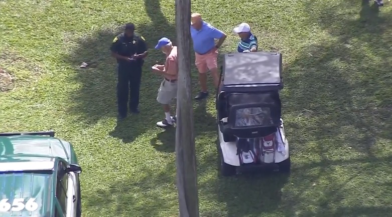 Conductor choca en campo de golf de Florida y deja varios heridos