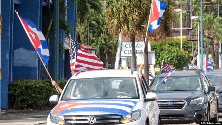 Líderes de España y América apoyan caravana por Cuba en Miami