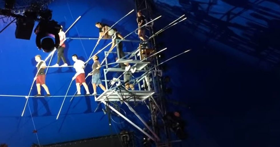 Revelan trágico momento donde 5 equilibristas caen a 10 metros de altura en circo de Florida