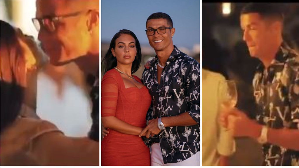 Cristiano Ronaldo y Georgina celebran su amor con champán, amigos y sin mascarillas