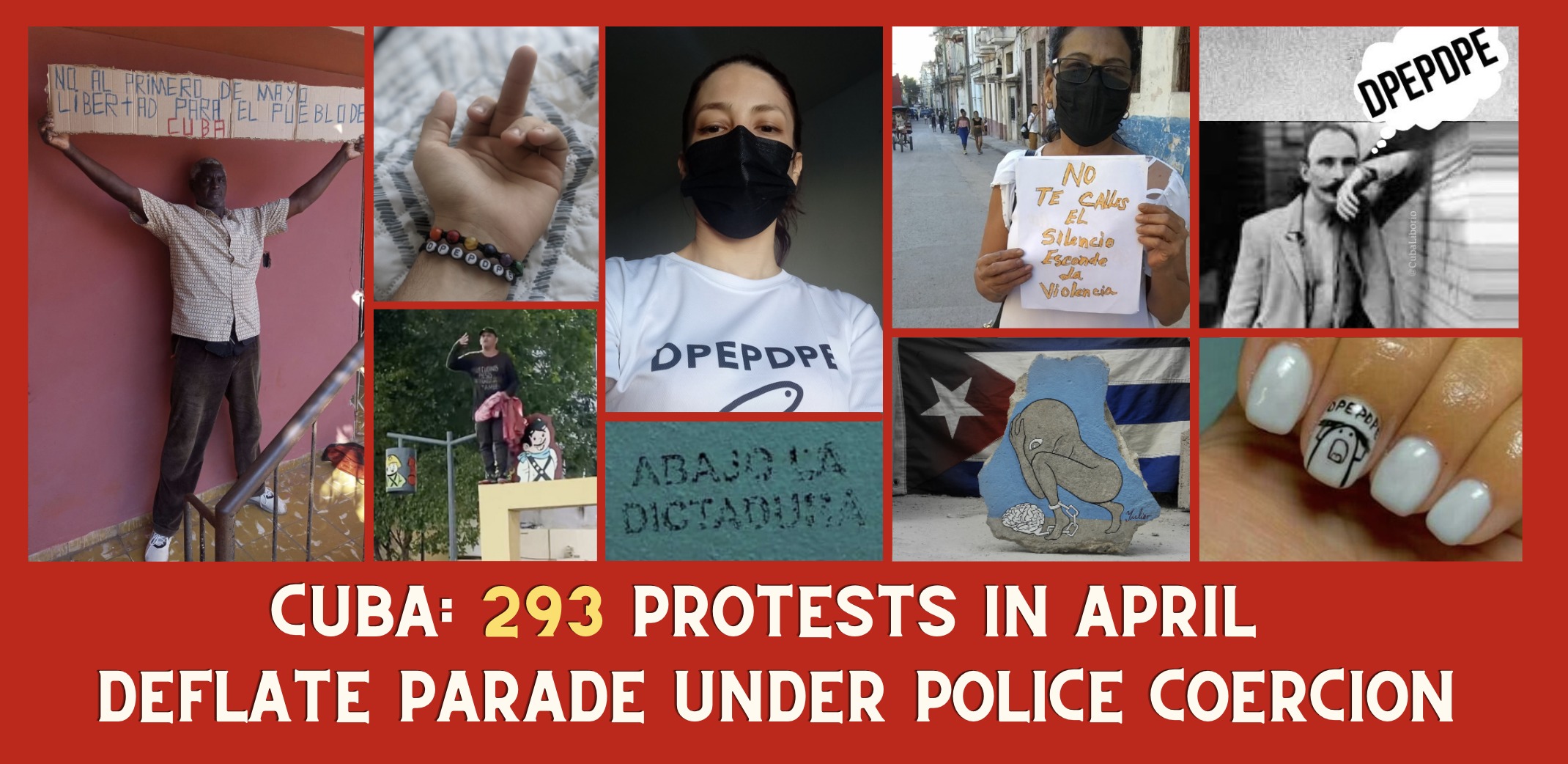 Cuba: 293 protestas en abril desinflan desfile bajo coacción policial