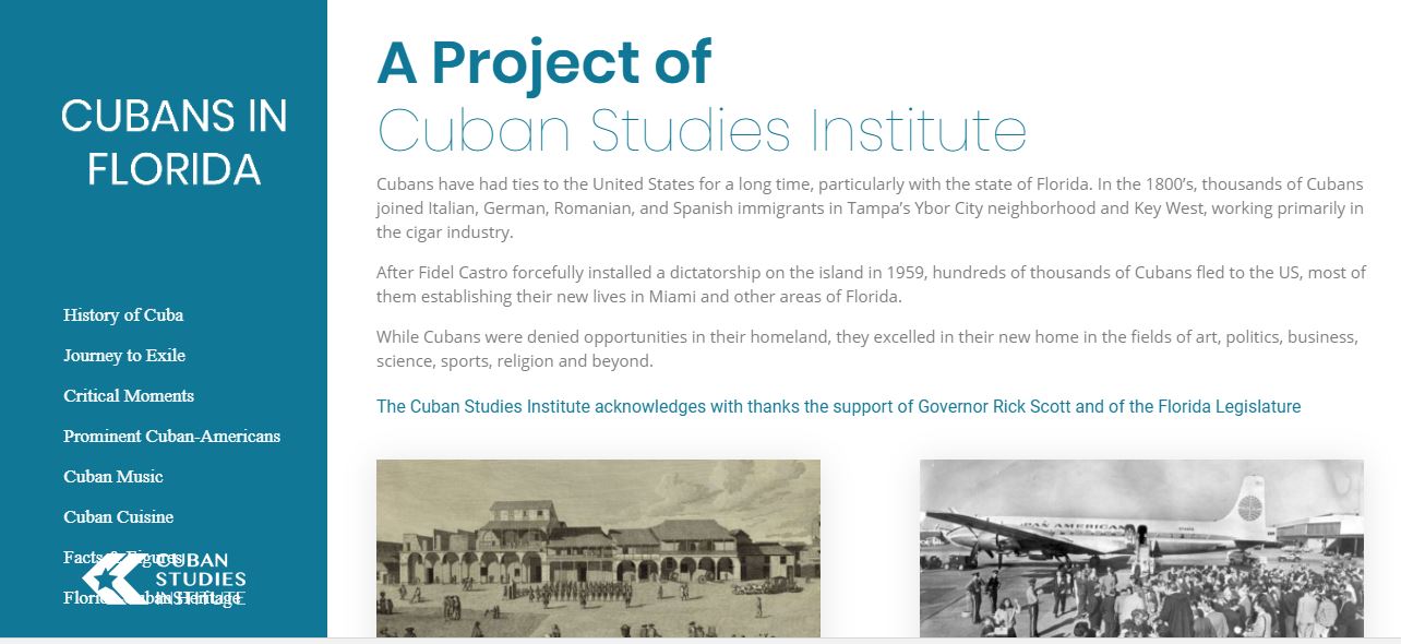 Aporte e historia de los cubanos en Florida tienen su website