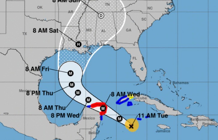 Delta se convirtió rápidamente en un peligroso huracán de categoría 4