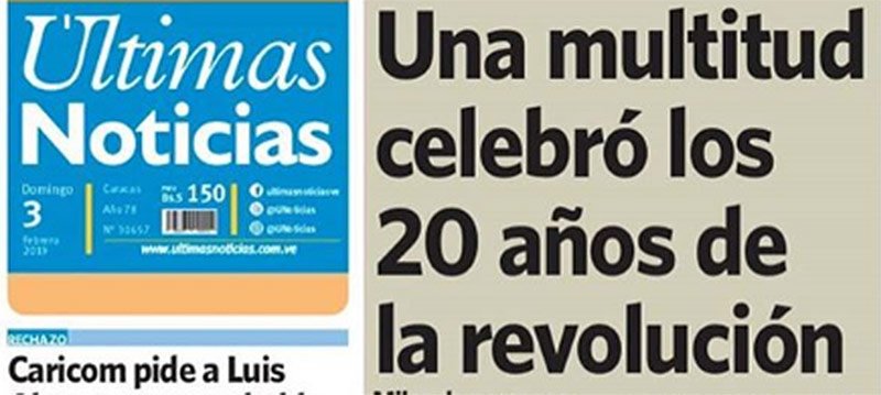 Fake news: diario venezolano falsea la realidad de forma vergonzosa