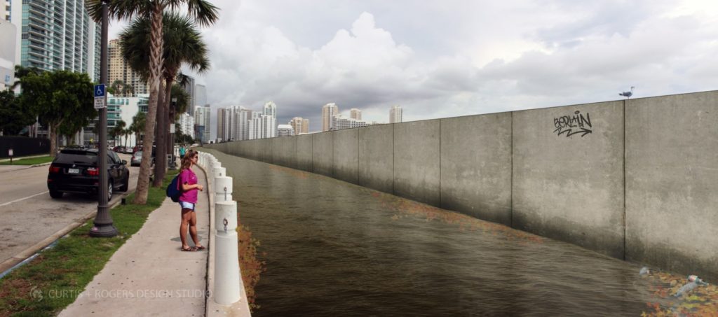 Los residentes de Miami se oponen a la construcción de un dique de 20 pies