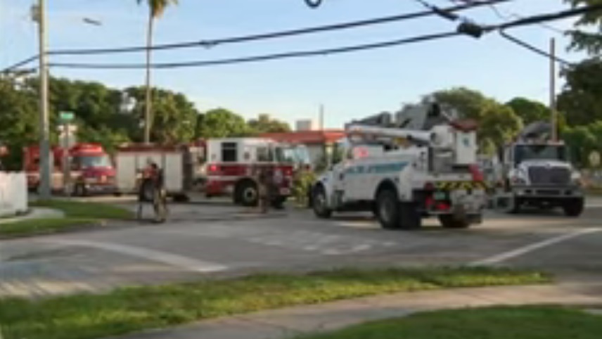 Miles de personas se quedan sin electricidad en Miami tras choque de una camioneta