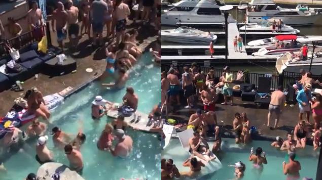 ¿Cuál Covid?: Fiesta masiva en piscina causó indignación en todo Estados Unidos (VIDEO)