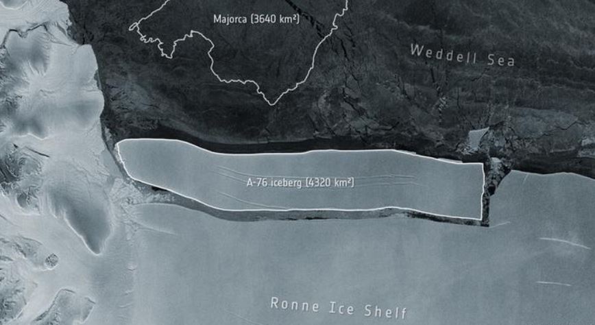 Descubren que el iceberg más grande del mundo se separó de la Antártida