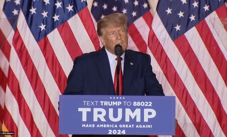 Donald J. Trump anuncia oficialmente su candidatura presidencial para el 2024
