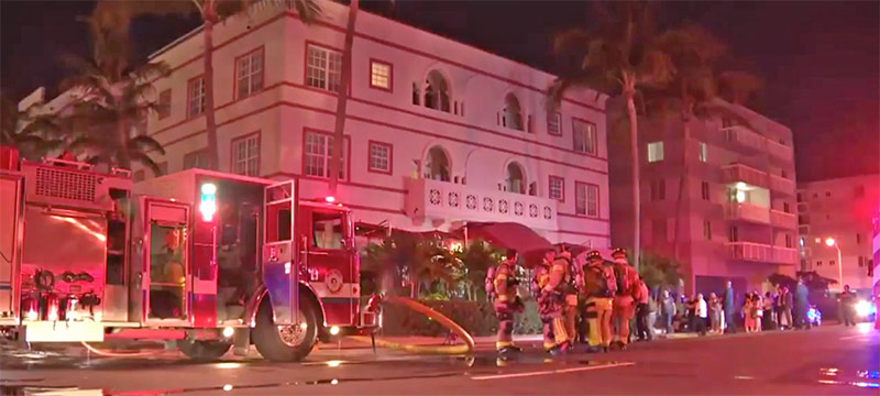 Desalojan hotel en Miami Beach por pequeño incendio