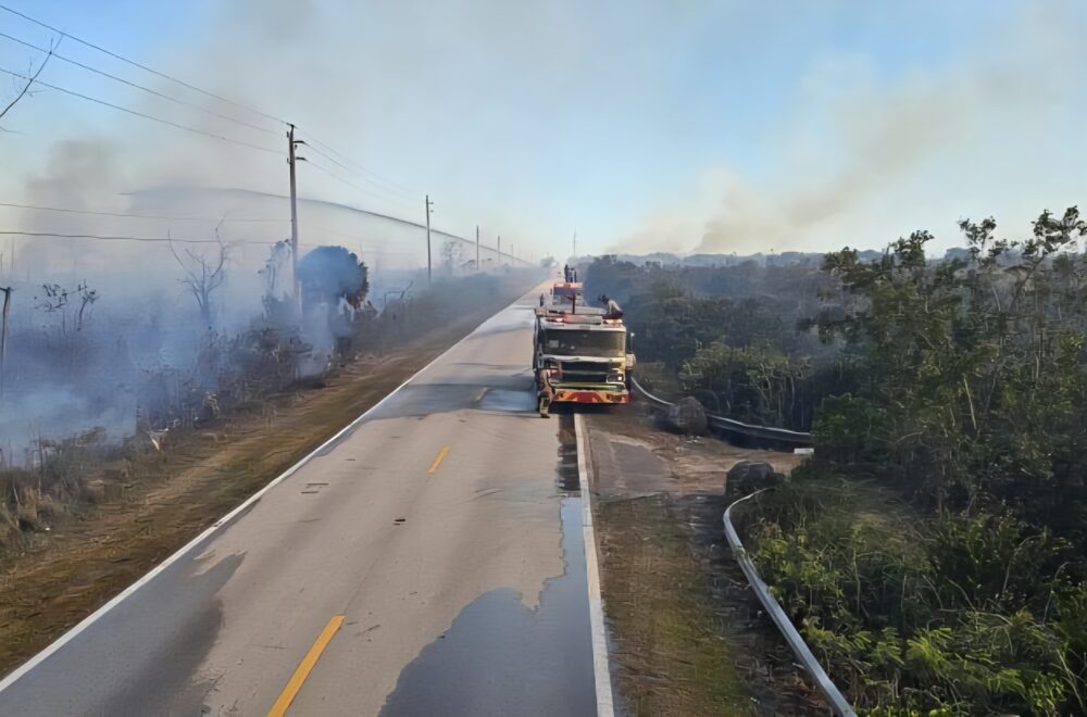 Segundo gran incendio forestal del año paraliza rutas hacia los Cayos