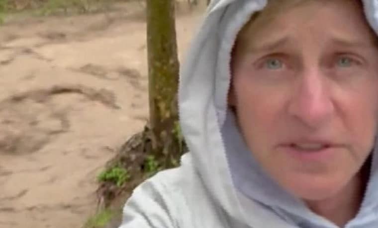 Ellen DeGeneres comparte trágico video de las inundaciones en California