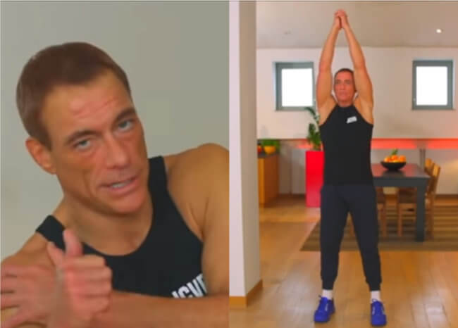 ¡En forma en cuarentena! Jean-Claude van Damme enseña excelente rutina ejercicios sin máquinas (Videos)