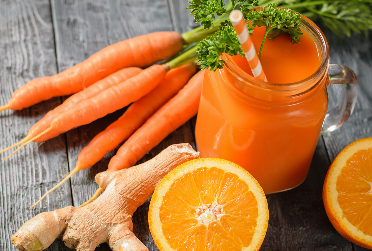 Jugo de zanahoria, naranja y jengibre puede ser la solución a la garganta inflamada