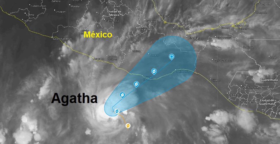 El primer huracán del Pacífico 2022 se llama Agatha