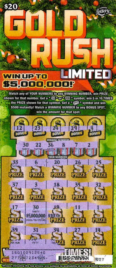 Afortunado de Florida comenzará festividades con cinco millones gracias a la lotería
