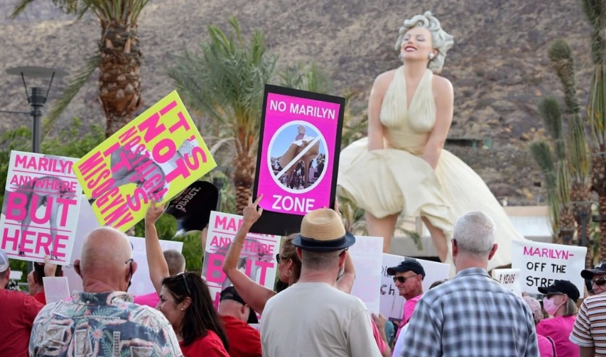 Estatua de Marilyn Monroe causa polémica en Palm Springs