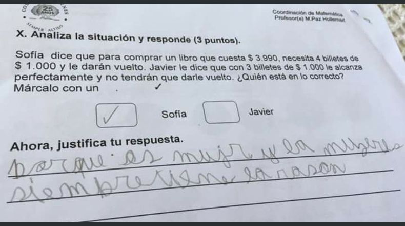Así resolvió un niño en Chile complejo problema matemático de un examen