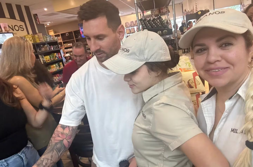 Messi visita bakery argentino en Florida y desata la locura