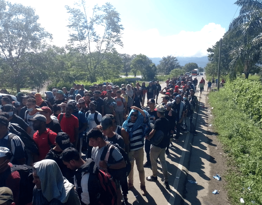 Guatemala no dejó pasar a caravana con cientos de migrantes venezolanos