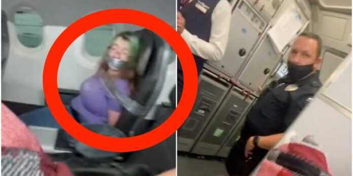 TikTok: Video muestra a mujer pegada a su asiento después de intentar escapar en pleno vuelo