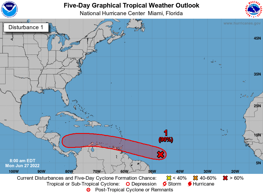 Onda tropical en el Caribe podría convertirse en ciclón en Venezuela