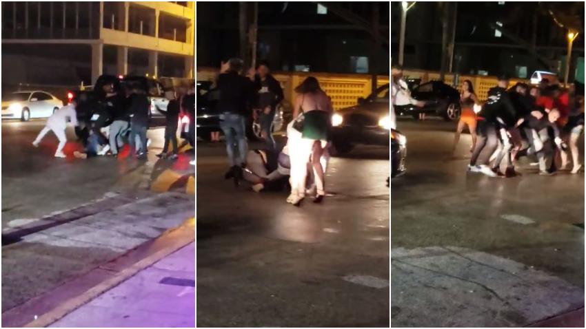 Enfrentamiento de jóvenes cubanos en las afueras de un club en Miami se hizo viral (VIDEO)