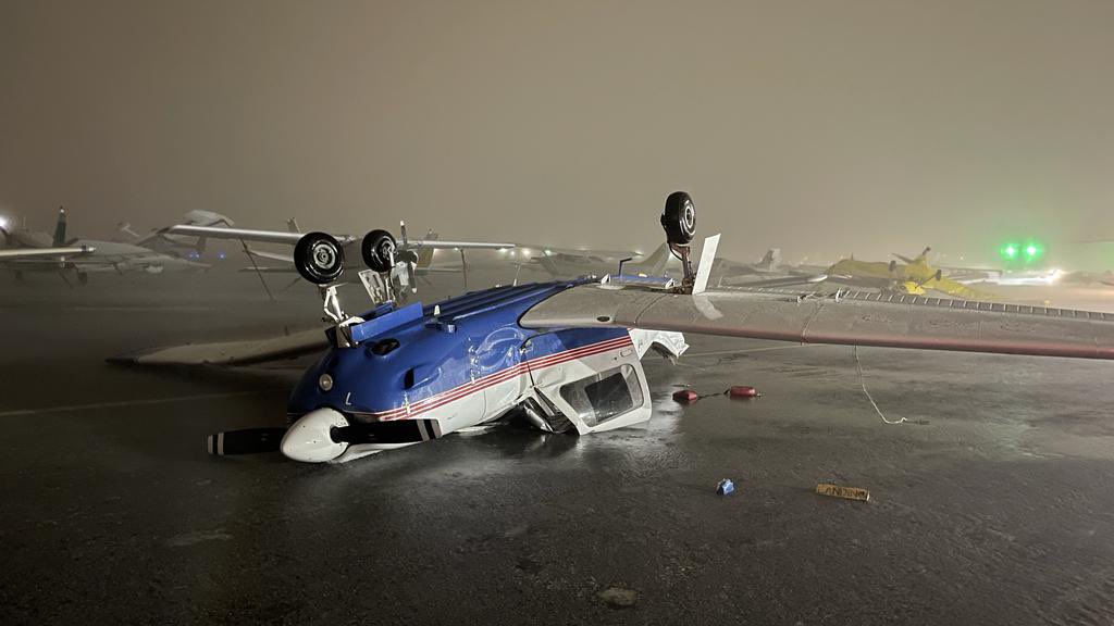Múltiples aviones destruidos por la cercanía del huracán Ian en el sur de Florida