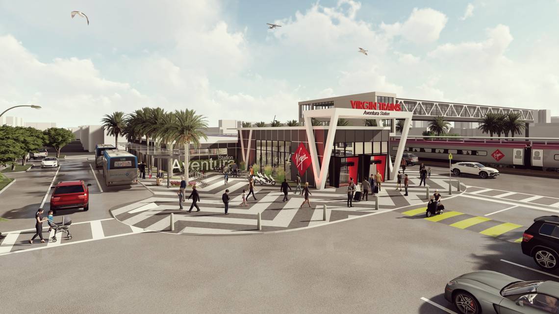 Las nuevas estaciones de Aventura y Boca Raton de Virgin Trains estarán en linea en 2020