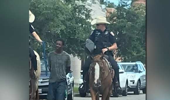 Policía de Texas se disculpó por el incidente del hombre negro atado por funcionarios