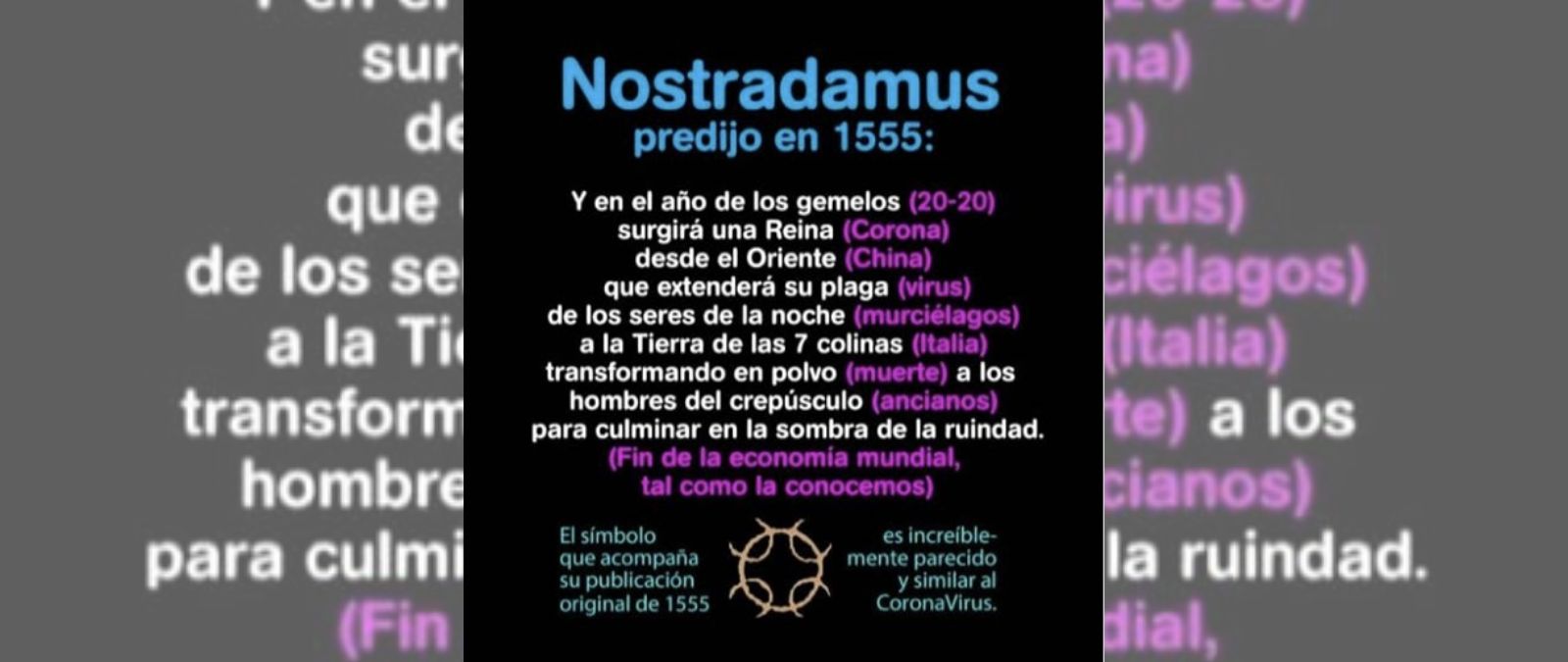 ¡Conoce la verdad! ¿Nostradamus realmente predijo el coronavirus para el 2020?