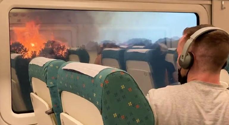 En España el calor ha provocado incendios forestales que paralizan el tren