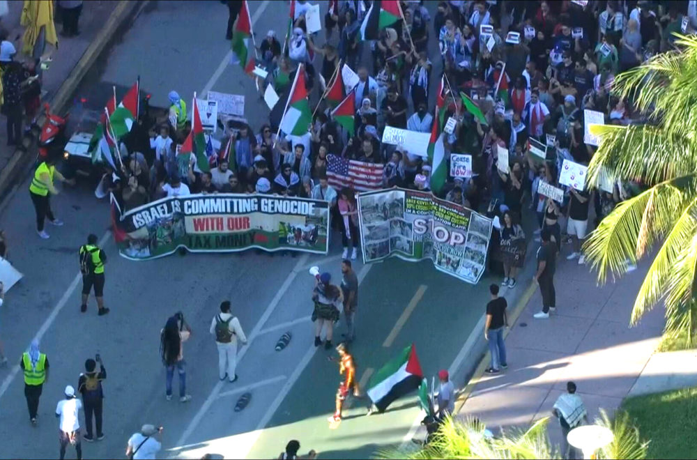 Tensión en Miami Beach por protestas simultáneas a favor de Israel y Palestina