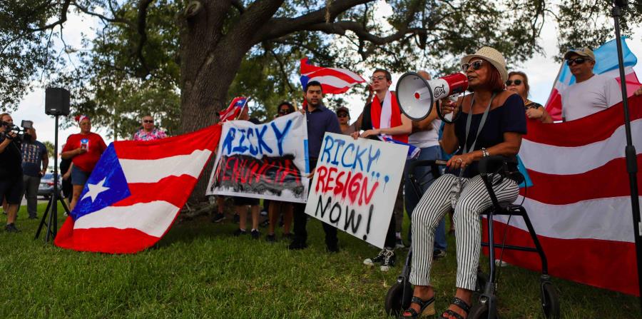 Centro de Miami fue escenario de protestas en contra del del gobernador de Puerto Rico