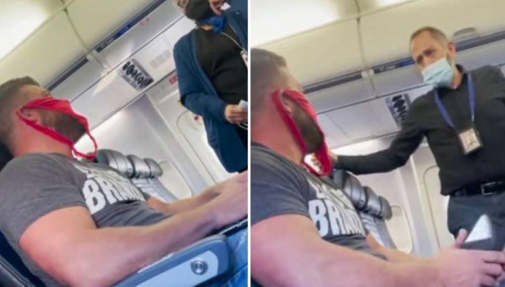 United Airlines expulsa a pasajero por usar ropa interior como máscara