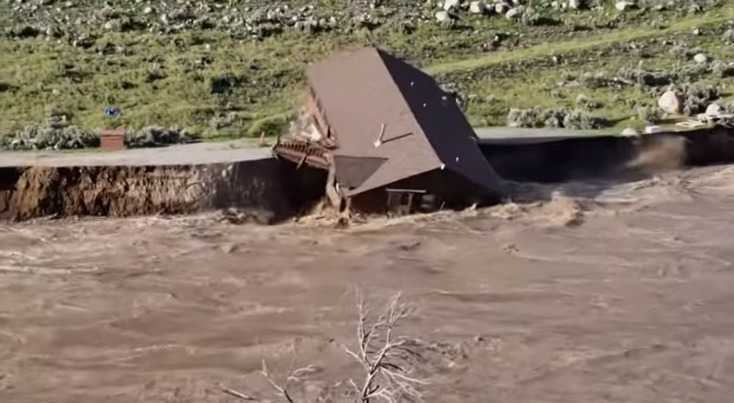 Inundaciones históricas en Yellowstone, en Montana